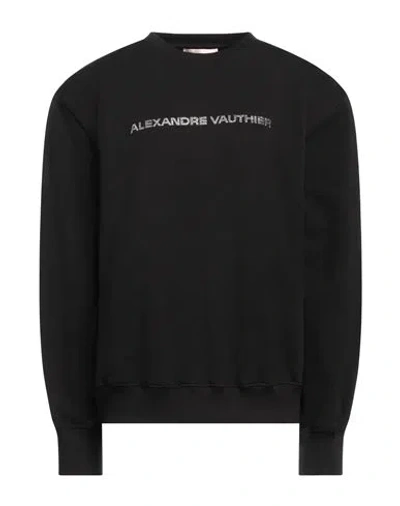 Alexandre Vauthier Woman Sweatshirt Black Size M Cotton, Elastane, Glass