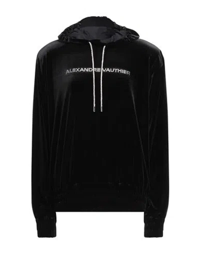 Alexandre Vauthier Woman Sweatshirt Black Size S Polyester, Elastane, Glass In Black