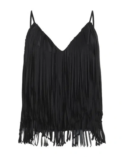 Alexandre Vauthier Woman Top Black Size 2 Viscose, Elastane