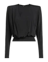 Alexandre Vauthier Woman Top Black Size 6 Viscose, Elastane