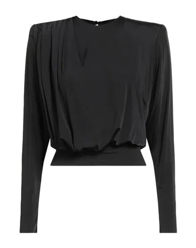 Alexandre Vauthier Woman Top Black Size 6 Viscose, Elastane