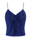 Alexandre Vauthier Woman Top Bright Blue Size 4 Viscose, Elastane, Glass In Blue