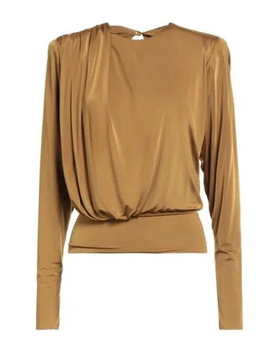 Alexandre Vauthier Woman Top Bronze Size 6 Viscose, Elastane