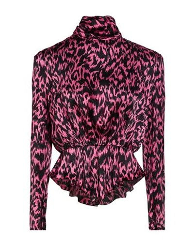 Alexandre Vauthier Woman Top Fuchsia Size 6 Silk In Pink