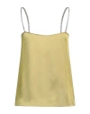 Alexandre Vauthier Woman Top Lime Green Size 4 Silk, Brass, Glass In Green