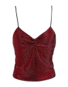 Alexandre Vauthier Woman Top Red Size 4 Viscose, Elastane, Glass