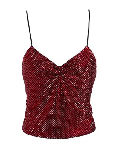 Alexandre Vauthier Woman Top Red Size 4 Viscose, Elastane, Glass