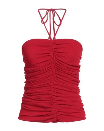Alexandre Vauthier Woman Top Red Size 6 Viscose, Polyamide