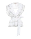 Alexandre Vauthier Woman Top White Size 6 Cotton, Glass, Polyester In White