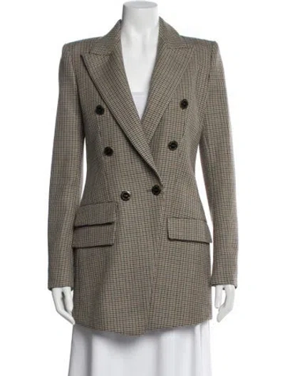 Pre-owned Alexandre Vauthier Wool Houndstooth Print Blazer In Multi