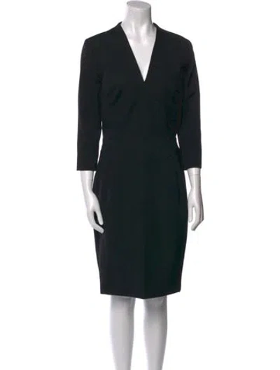 Pre-owned Alexandre Vauthier Wool Knee-length Dress In Black