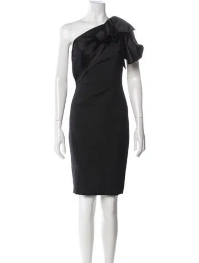 Pre-owned Alexandre Vauthier Wool Knee-length Dress In Black