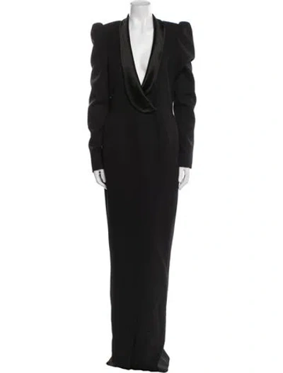 Pre-owned Alexandre Vauthier Wool Long Dress In Blue