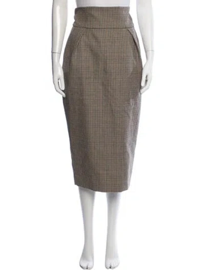 Pre-owned Alexandre Vauthier Wool Midi Length Skirt W/ Tags In Neutral