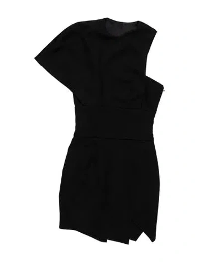 Pre-owned Alexandre Vauthier Wool Mini Dress In Black