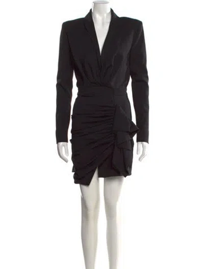 Pre-owned Alexandre Vauthier Wool Mini Dress In Multi