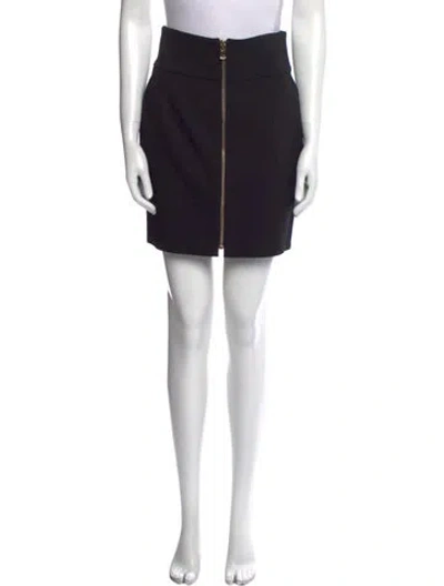 Pre-owned Alexandre Vauthier Wool Mini Skirt In Black