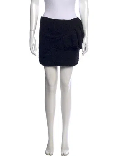 Pre-owned Alexandre Vauthier Wool Mini Skirt In Black
