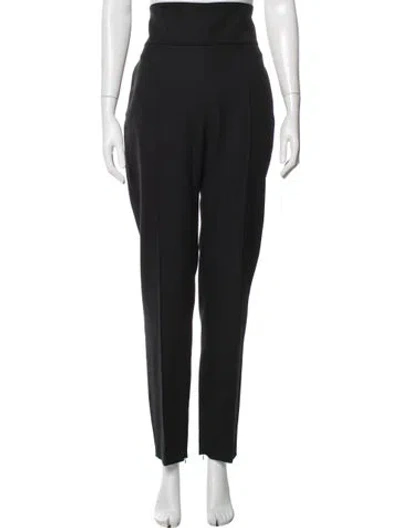 Pre-owned Alexandre Vauthier Wool Straight Leg Pants In Black