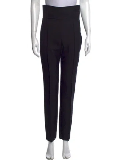 Pre-owned Alexandre Vauthier Wool Straight Leg Pants In Black
