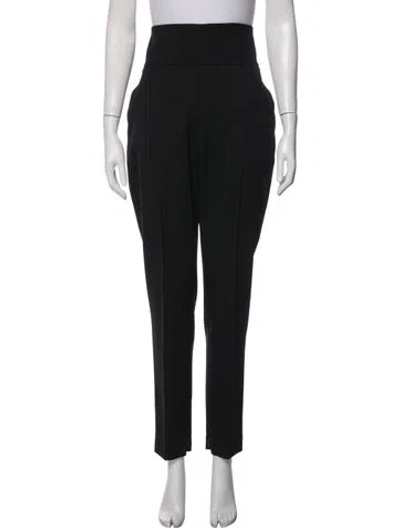 Pre-owned Alexandre Vauthier Wool Straight Leg Pants In Black