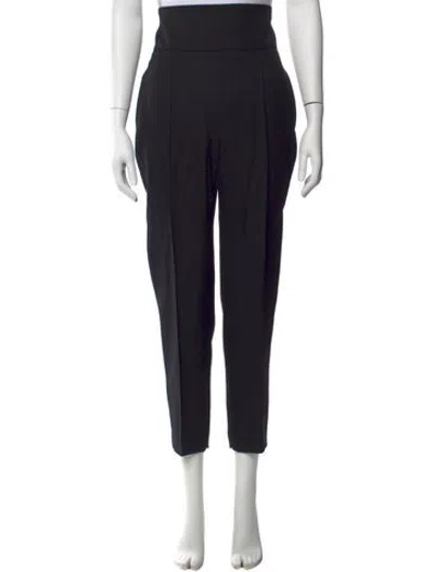 Pre-owned Alexandre Vauthier Wool Straight Leg Pants In Black