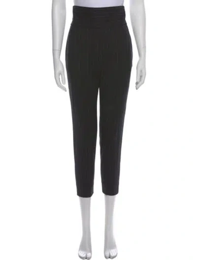 Pre-owned Alexandre Vauthier Wool Straight Leg Pants In Gray
