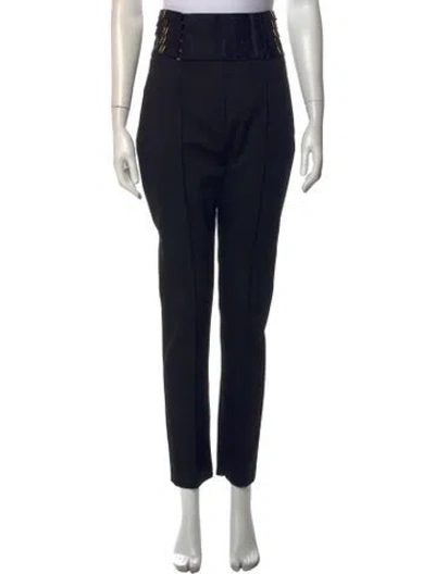 Pre-owned Alexandre Vauthier Wool Straight Leg Pants W/ Tags In Black