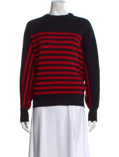 Pre-owned Alexandre Vauthier Wool Striped Sweater In Red
