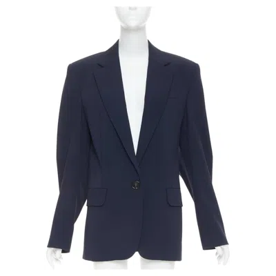 Pre-owned Alexandre Vauthier Wool Structured Oversized Boxy Single Breasted Blazer Jacket In Black