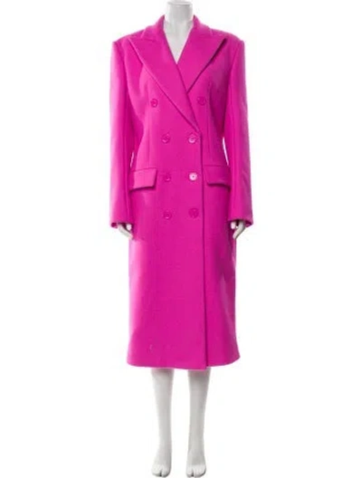 Pre-owned Alexandre Vauthier Wool Trench Coat W/ Tags In Pink