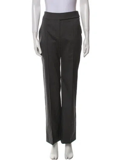 Pre-owned Alexandre Vauthier Wool Wide Leg Pants In Black
