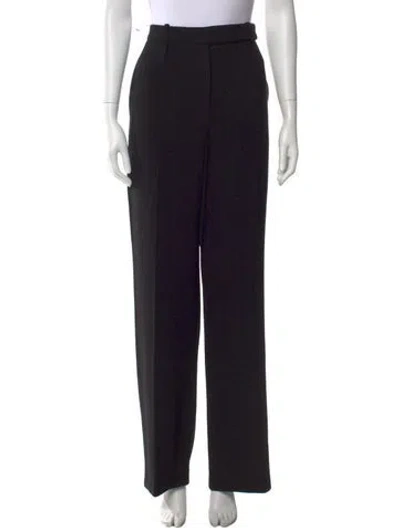 Pre-owned Alexandre Vauthier Wool Wide Leg Pants W/ Tags In Black
