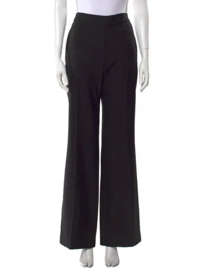 Pre-owned Alexandre Vauthier Wool Wide Leg Pants W/ Tags In Black