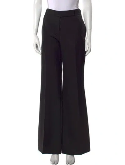 Pre-owned Alexandre Vauthier Wool Wide Leg Pants W/ Tags In Black