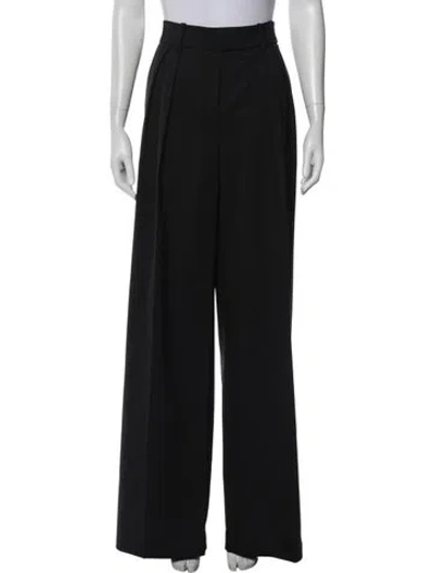 Pre-owned Alexandre Vauthier Wool Wide Leg Pants W/ Tags In Black