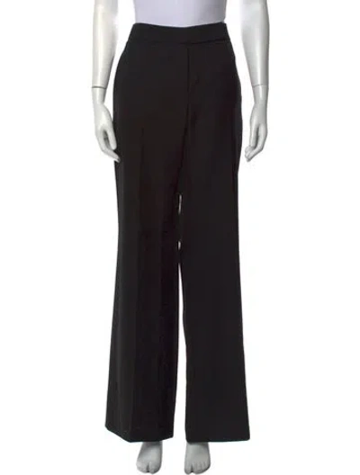 Pre-owned Alexandre Vauthier Wool Wide Leg Pants W/ Tags In Black