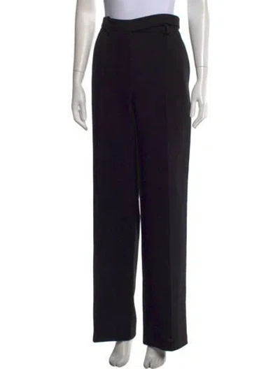 Pre-owned Alexandre Vauthier Wool Wide Leg Pants W/ Tags In Black