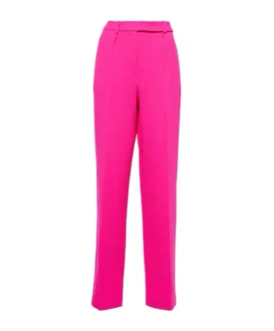 Alexandre Vauthier Wool Wide-leg Pants In Pink