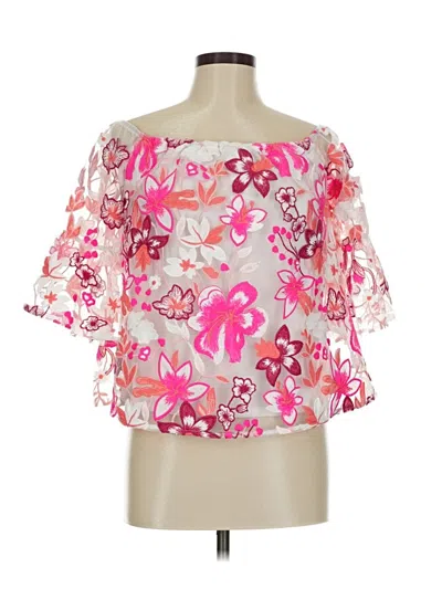 Pre-owned Alexia Admor 3/4 Sleeve Blouse In Pink
