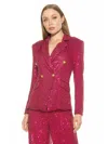 Alexia Admor Abbi Sequin Blazer In Red