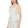 Alexia Admor Adeline Square Neck Vest In Green Stripe