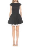 Alexia Admor Aleena Boat Neck Minidress In Black