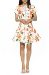 Alexia Admor Women's Alexa Floral Mini Dress In Ivory Multi