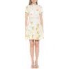 Alexia Admor Alexa Lace Trim Fit & Flare Dress In Lemoncello
