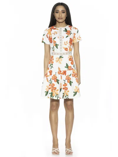 Alexia Admor Alexa Short Sleeve Dress In White