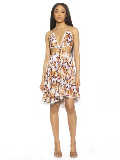 Alexia Admor Ali Halter Dress In Multi