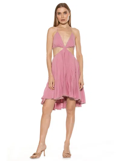 Alexia Admor Ali Halter Dress In Pink