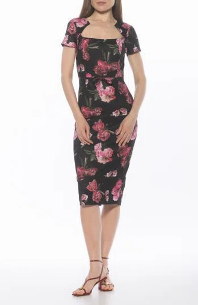 Alexia Admor Alma Sheath Midi Dress In Multi