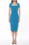 Alexia Admor Alma Sheath Midi Dress In Blue